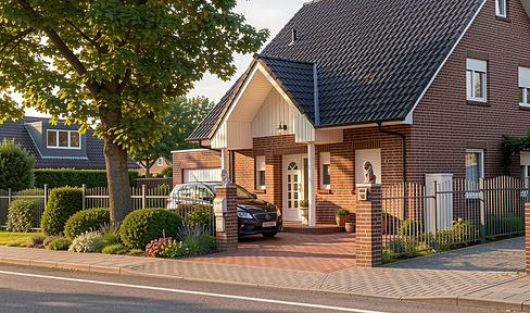 Detached single-family house with a south-facing garden, a spacious garage, and a converted attic.