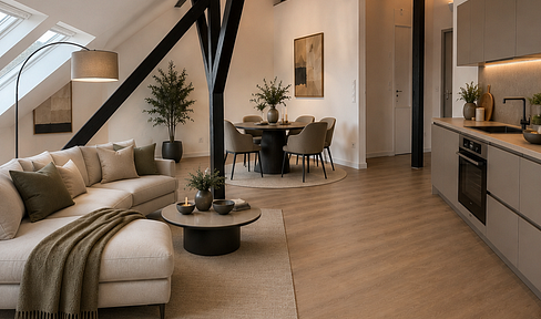 First occupancy – exceptional 2-room penthouse apartment in Schwetzingen.
