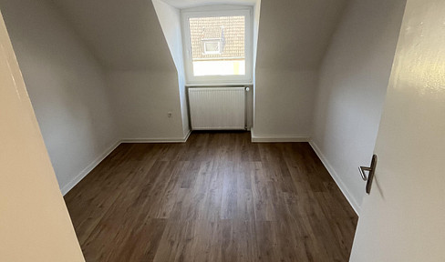 Renovated, bright attic apartment.