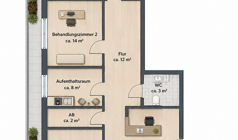 Flexible Büro- oder Praxisfläche mit Aufzug und Tiefgarage in bester Innenstadtlage von Werne