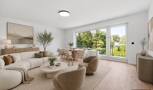 Stylish renovated and immediately available: 3-room apartment with balcony in Düsseldorf-Lohausen.