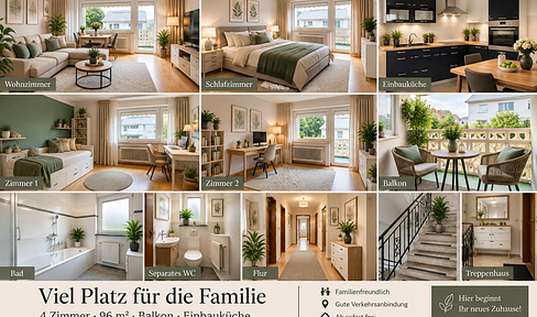 Viel Platz für die Familie – 4 Zimmer, 96 m², Balkon & Einbauküche