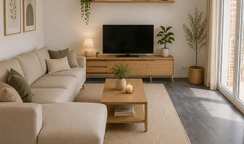 Beautifully renovated 2-room apartment on the ground floor.
