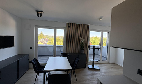 Erstbezug: Möbliertes, exklusives Penthouse 1-Zimmer-Apartment in hochwertigem Neubau