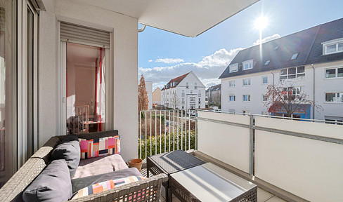 Lichtdurchflutete 3-Zimmer-Wohnung mit Westbalkon