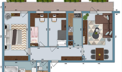 Spacious 4-room apartment with a balcony in Duisburg-Rheinhausen – for sale directly from the owner, no commission fees.