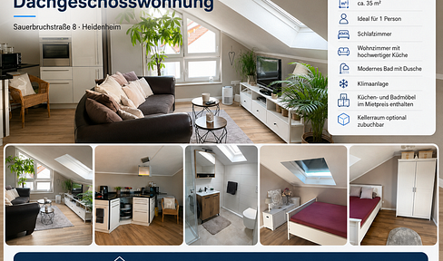 Newly renovated attic apartment in Heidenheim.