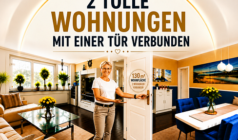 130 m² Wohnfläche – Zwei Eigentumswohnungen, verbunden durch eine Innentür