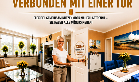130 m² Wohnfläche – Zwei Eigentumswohnungen, verbunden durch eine Innentür