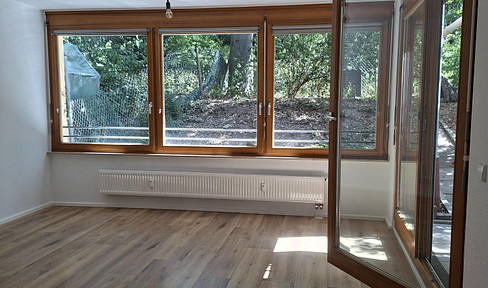 Living like you're in the countryside: Newly renovated 2-room apartment (57m2) with a terrace and access to a garden.
