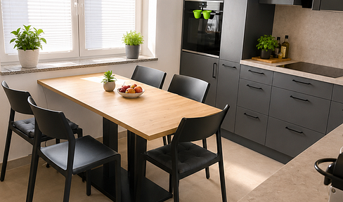 Modern 4-room apartment on the 1st floor.