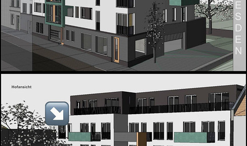 Stylish living with an underground parking space: 3-room apartment with balcony in Dresden's Neustadt district.