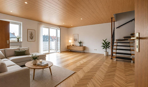 Modernized maisonette apartment with a terrace and parking space.