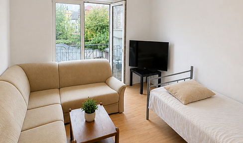 Kompakt & komplett: 1-Zimmer-Wohnung mit Balkon, Bad und Küchenzeile