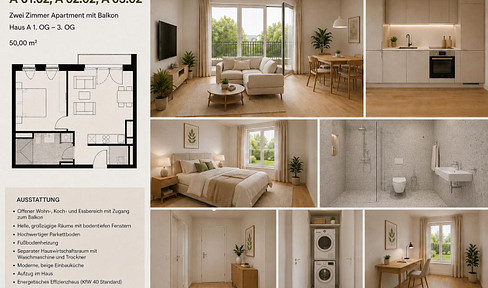 Newly built two-room apartment with a balcony – Available for the first time in Berlin-Pankow.