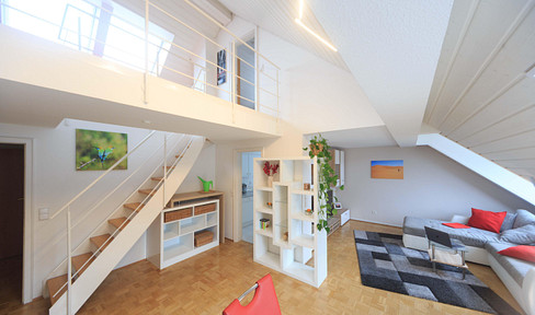 Schicke Maisonette-Wohnung mit Galerie und Loftcharakter | 2 Bäder