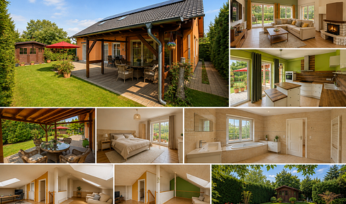 Stilvolles Einfamilienhaus mit Galerie, Kamin & traumhaftem Garten
