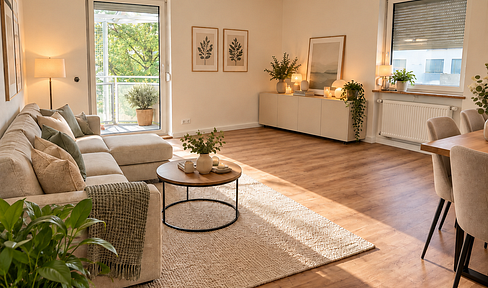 Renovated 3.5-room apartment with a view of greenery - central location - available immediately.