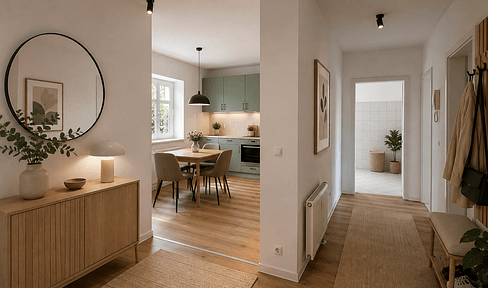 Bright 3-room attic apartment with an open-plan kitchen in Hohenstein-Ernstthal.