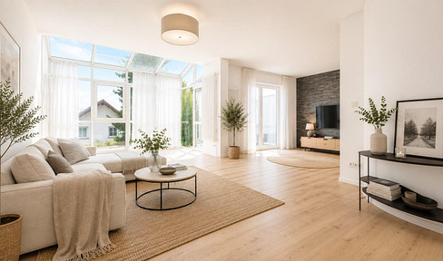 Bright and air-conditioned duplex apartment with a new kitchen and conservatory - First rental after renovation.
