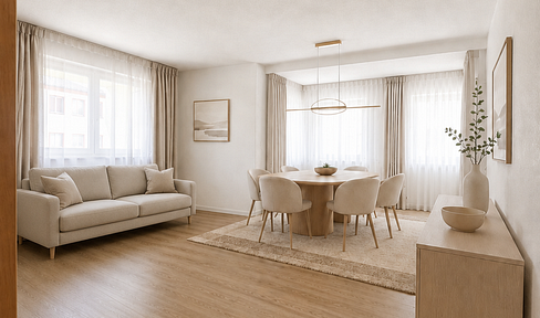 Stilvolle 3-Zimmer-Wohnung mit großem Westbalkon in Stadtfeld Ost