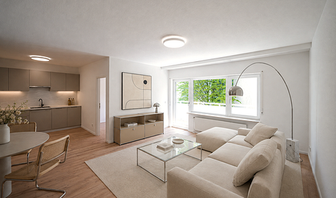 Freshly renovated and ready for occupancy: Bright 3-room apartment with balcony in Wiesbaden-Biebrich.