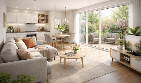 New 2-room apartment in Neufahrn near Freising - no commission fees.