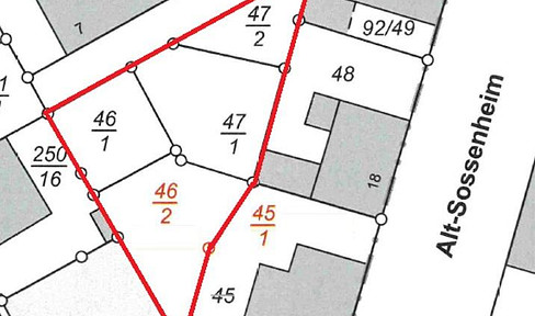 Attractive plot of land with approximately 293 square meters in Frankfurt-Sossenheim, suitable for a single-family house or two semi-detached houses.