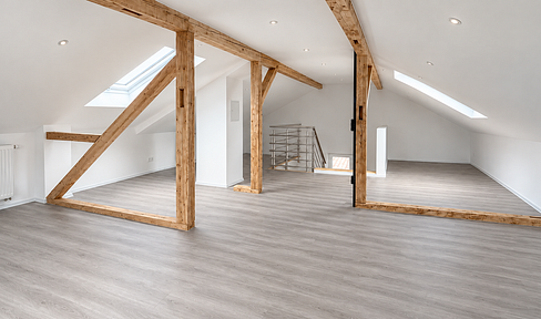Brand new apartment after renovation: 4-room maisonette apartment with a rooftop studio, balcony, and air conditioning in Hasselroth.
