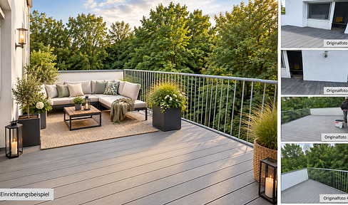 3.5-room apartment with a rooftop terrace, located in Wald, Solingen, near the forest. Newly renovated, and available with the previous tenant's furniture if desired.