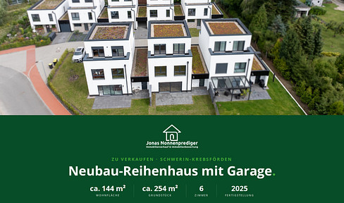 Modernes Reihenhaus mit Garage zum Erstbezug 3-Geschosse