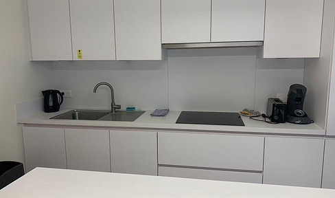 Fully furnished apartment: 2 bedrooms plus a living room.