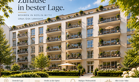 Enjoy peaceful living on the Spree River. Right in the heart of Berlin.