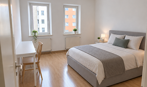 3 furnished rooms available for rent on Landgrabenstraße in Nuremberg.