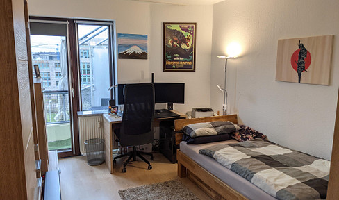 Provisionsfrei: Gepflegte möblierte 1-Zimmerwohnung mit Westbalkon - Uninähe