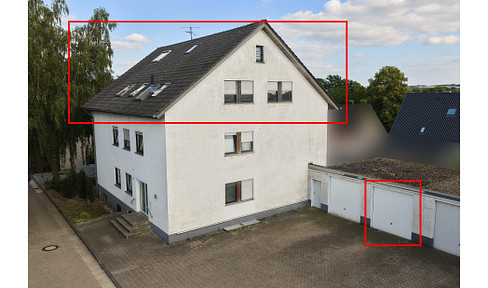 Spacious 4-room attic apartment with a balcony and garage – a rental property investment.