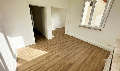 3.5-room apartment, first occupancy after renovation - New flooring, kitchen, bathroom, and windows - Central location in Heilbronn.