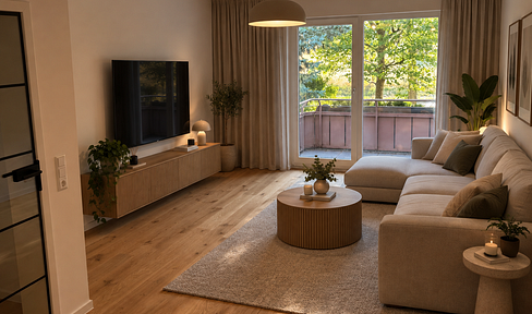 Erstbezug nach Sanierung: 2 Zimmer, zwei Balkone, Gäste-WC und Tiefgarage in Hoheneck