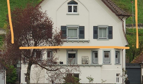 95 square meter apartment plus a 60 square meter separate apartment within a two-family house.