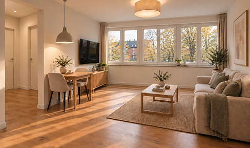 Ankommen und wohlfühlen: Helle 2-Zimmer-Wohnung mit offenem Wohn-Essbereich