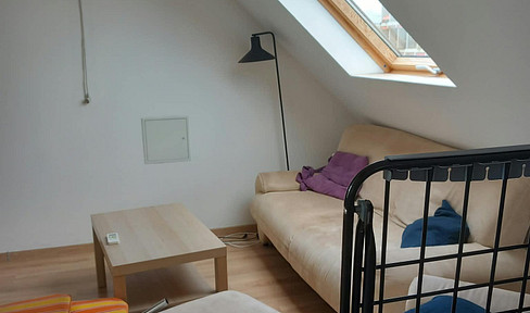 Two-story apartment for rent in Düsseldorf, near the city center.