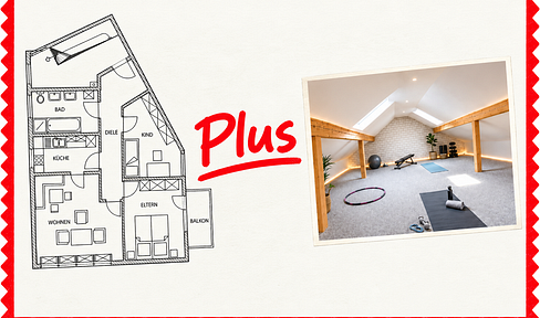 3-Zi.-Wohnung + exklusiver Studio Dachboden (gleiche Grundfläche) in Schwabmünchen SOFORT FREI !