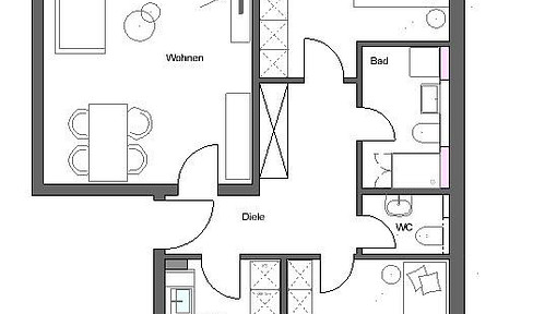 Renovated attic apartment.
