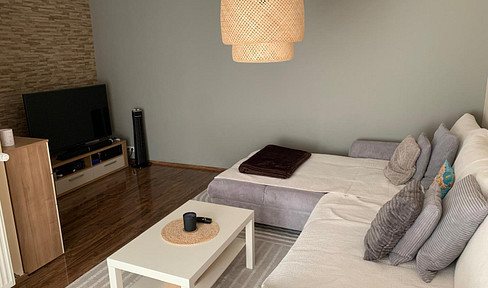 Modernized 3-room apartment with a terrace and parking space.