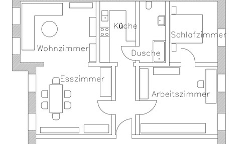 Für 2er WG oder Ehepaar ohne Kind 2,5 Zi Whg. Brackwede Zentrum, ruhige Lage.