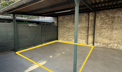 Covered open storage space (not suitable for parking cars) in Berlin Kreuzberg.