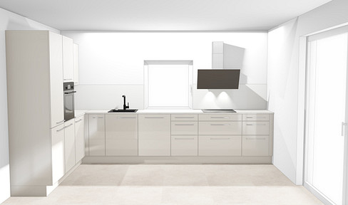 First occupancy: 2 x 2-room apartment with elevator - accessible, with either a 100m² garden or a south-facing balcony.