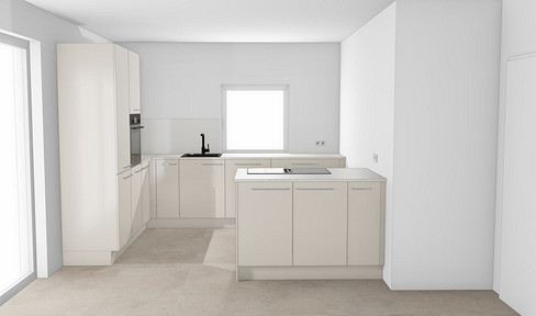 For rent: Two 3-room apartments with a kitchen island – accessible, with either a 100 m² garden or a south-facing balcony.
