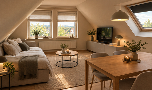Apartment for rent, located on the top floor.