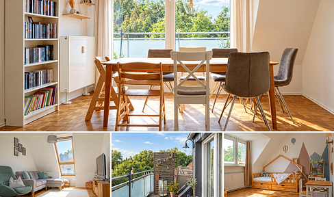 Extensively renovated 4-room apartment with a large balcony, plus approximately 30 square meters of attic space, located in the Moltkeviertel district.